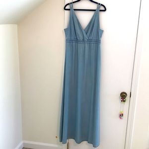 Anthropologie Maxi Chambray Dress Size 2